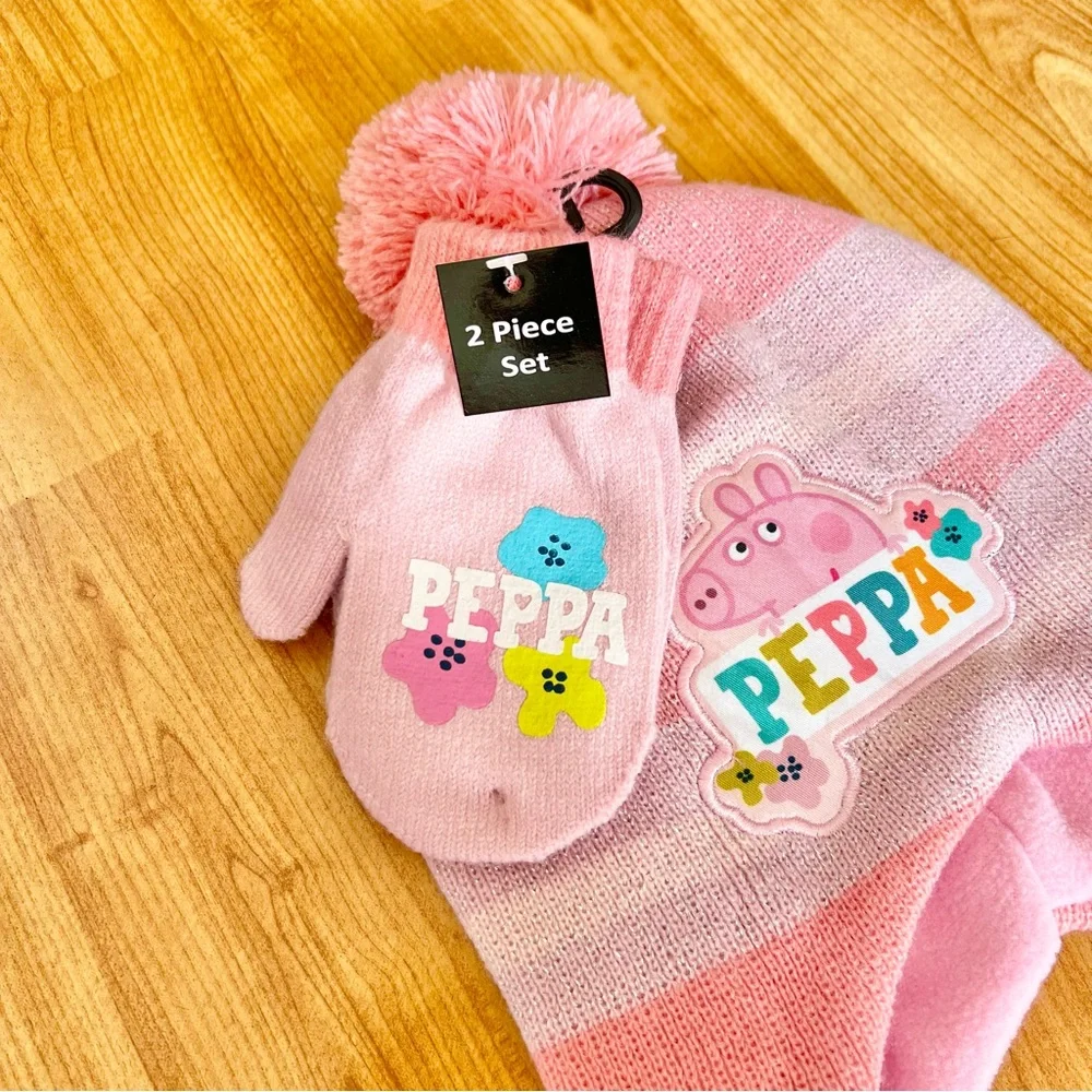 Peppa Pig hat and gloves set